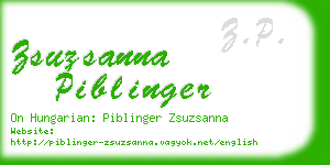 zsuzsanna piblinger business card